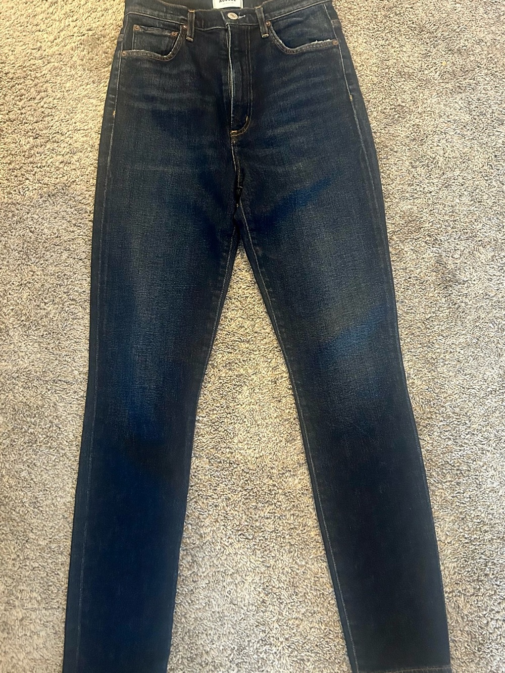 Agolde Women's Skinny Jeans in Dark Blue Denim